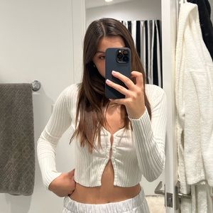 Urban Outfitters White Longsleeve with Clasps